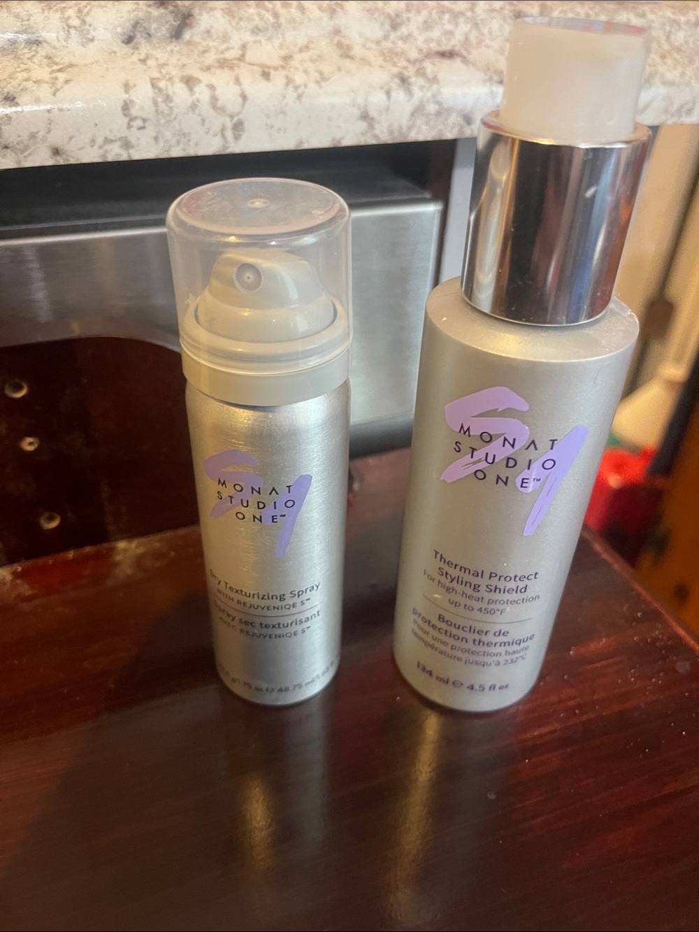 MONAT Set 2 Thermal Protect Styling Shield & Dry Texturizing Spray NEW